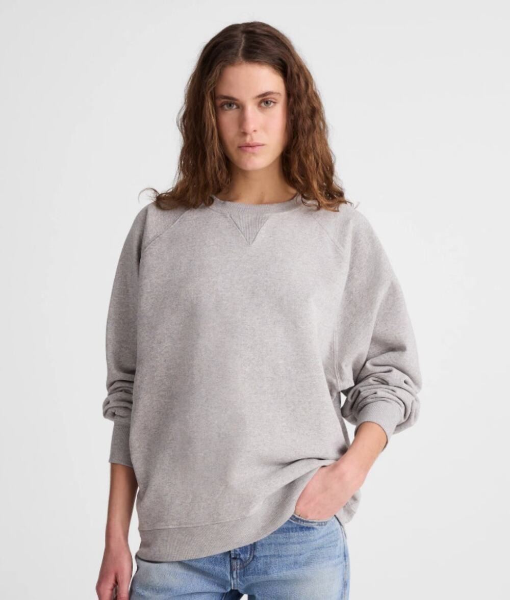 NWT Madewell x Benjamin Talley Smith Belleview Oversized Sweatshirt Grey Size L